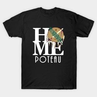 HOME Poteau OK (white text) T-Shirt